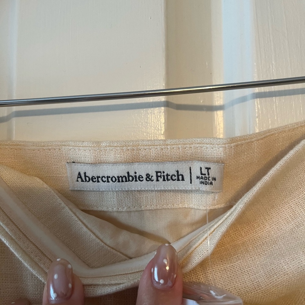 Abercrombie & Fitch Strapless Floral Midi Dress/Skort in Yellow, Olive & Brown - Picture 2 of 5